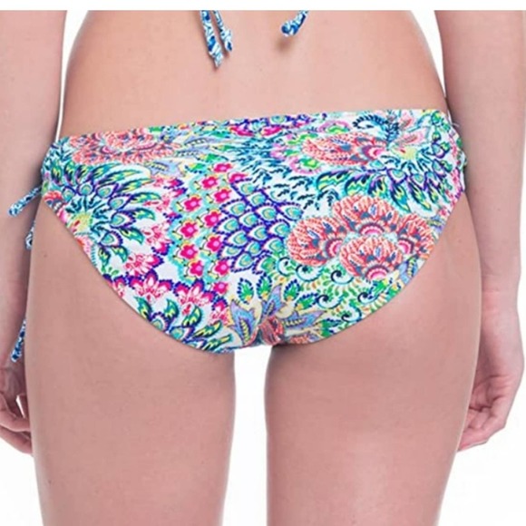 Profile Blush by Gottex Peacock Side Circle Tie Swim Bikini Bottom XS 6 - Picture 2 of 11